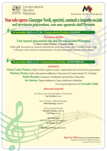 Omaggio ai 3 Tenori Piacentini | Conservatorio Nicolini
