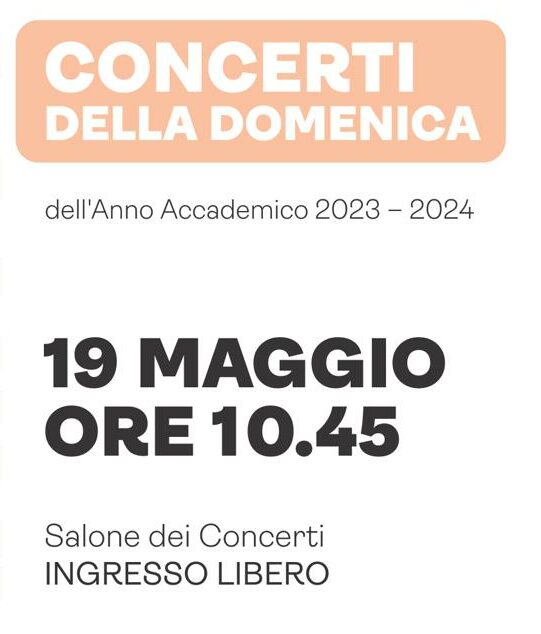 Sonate di Beethoven e Rachmaninov a confronto: domenica 19/05 al Conservatorio Nicolini