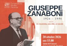 Centenario Giuseppe Zanaboni | Conservatorio Nicolini Piacenza: Martedì 20 Ottobre 2026 Centenario Giuseppe Zanaboni | Conservatorio Nicolini Piacenza: Martedì 20 Ottobre 2026