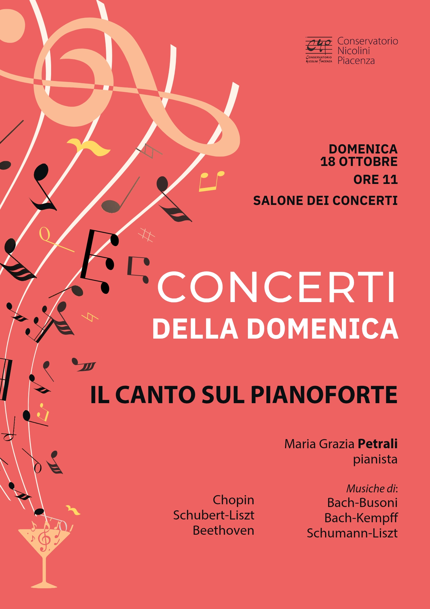 Concerti della Domenica | Conservatorio Nicolini Piacenza: Domenica 18 Ottobre 2026
